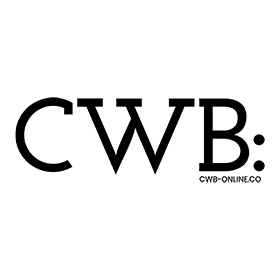 The letters CWB are written in black text on a white background. 